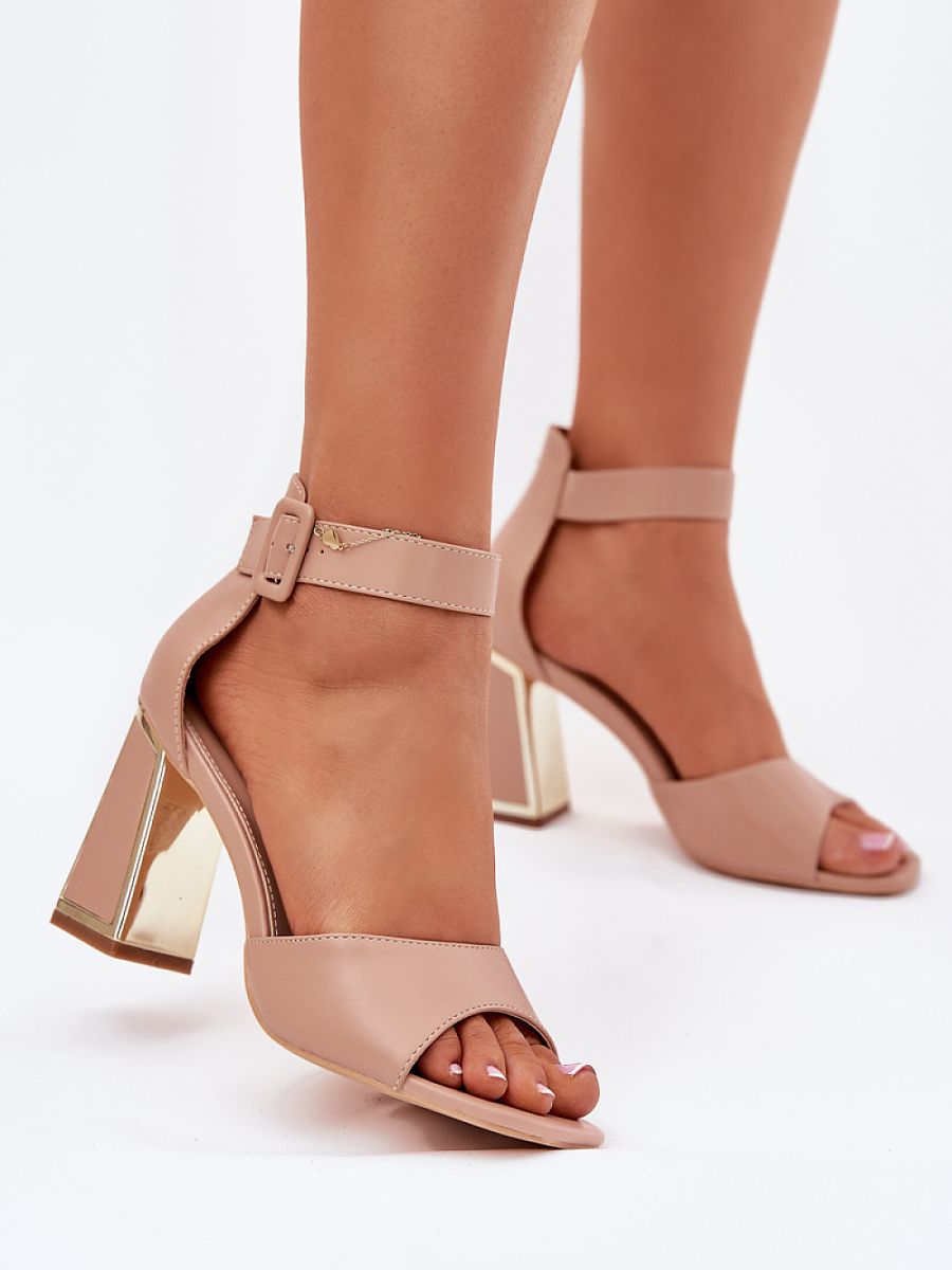 Heel sandals model 214392 Step in style - 39 - Beige