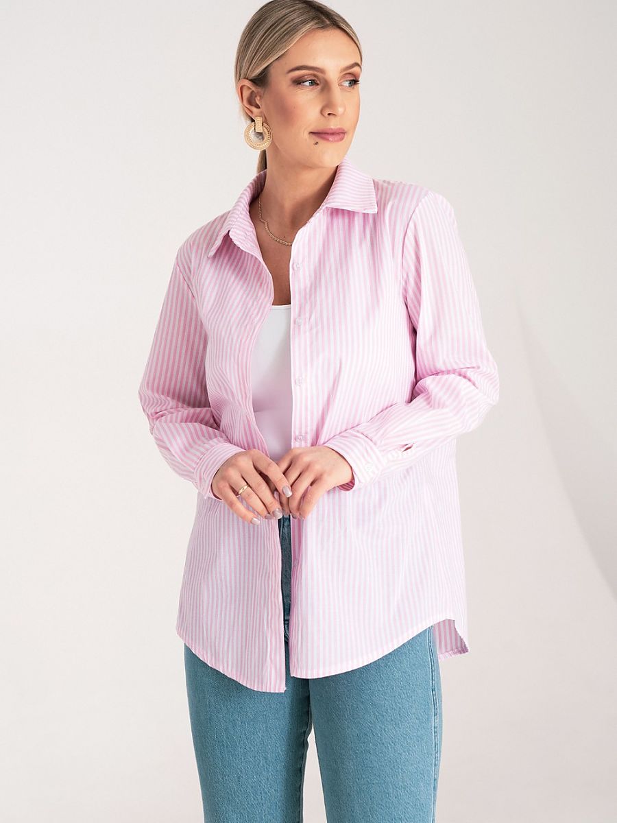 Long sleeve shirt model 214918 Figl - S/M - Pink