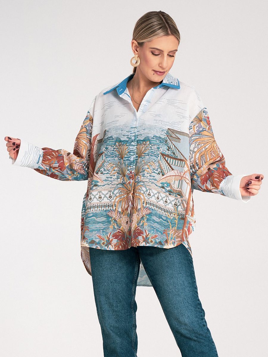Long sleeve shirt model 214920 Figl - ONE-SIZE-FITS-ALL - Blue