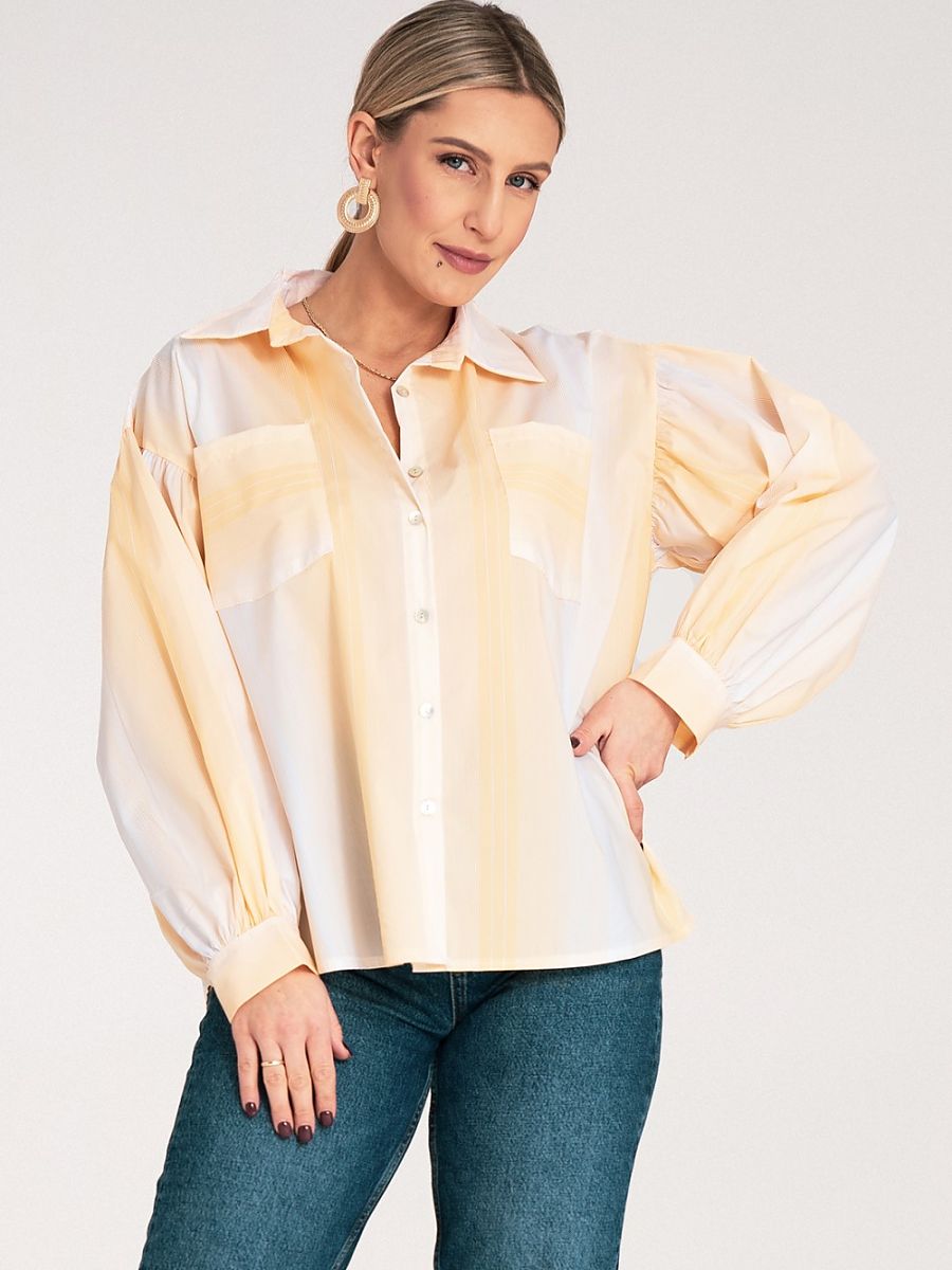 Long sleeve shirt model 214921 Figl - S/M - Yellow
