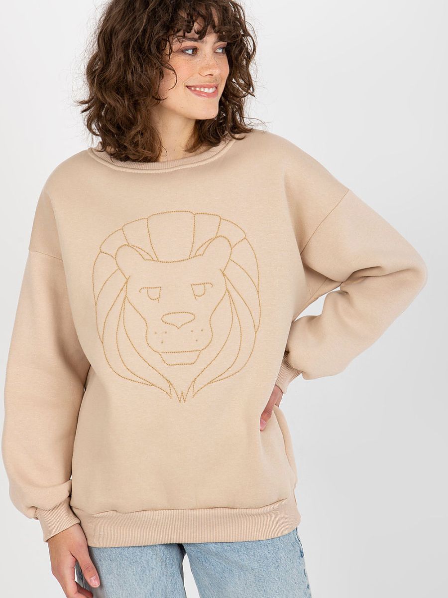 Sweatshirt model 216189 Ex Moda - ONE-SIZE-FITS-ALL - Beige