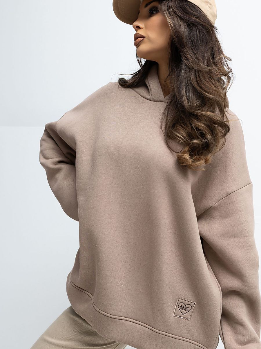 Sweatshirt model 221622 Rue Paris - ONE-SIZE-FITS-ALL - Beige