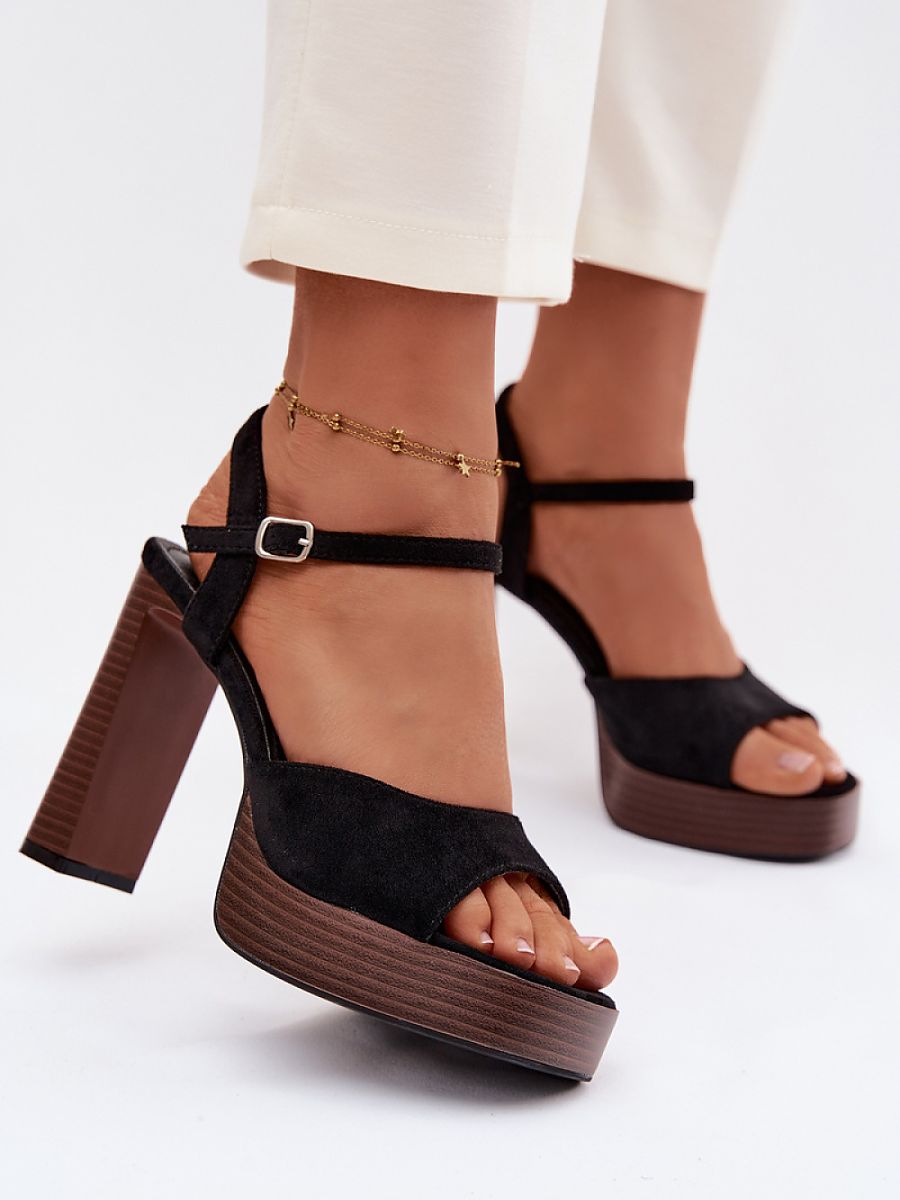 Heel sandals model 226118 Step in style - 36 - Black