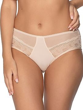 Gorteks Scarlet lace panty shorts white white Classic collection