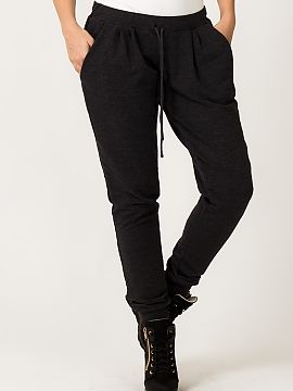 Tracksuit trousers   Tessita  Sweatpants made of sweat fabric in dark grey, at the bottom finished with a wide hem, which is about 10 cm wide. Very fashionable and comfor