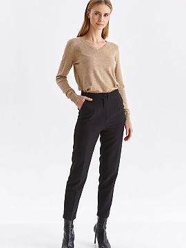 Buy Mast & Harbour Women Black Formal Trousers - Trousers for Women 1454592