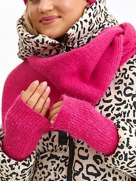 Pink Bright Leopard Print Scarf Personalised Leopard Print 