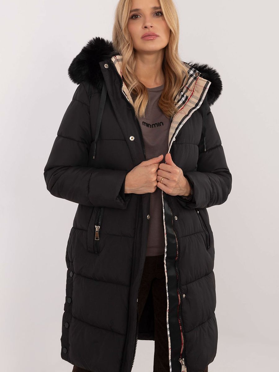 Longline Quilted Hooded Coat