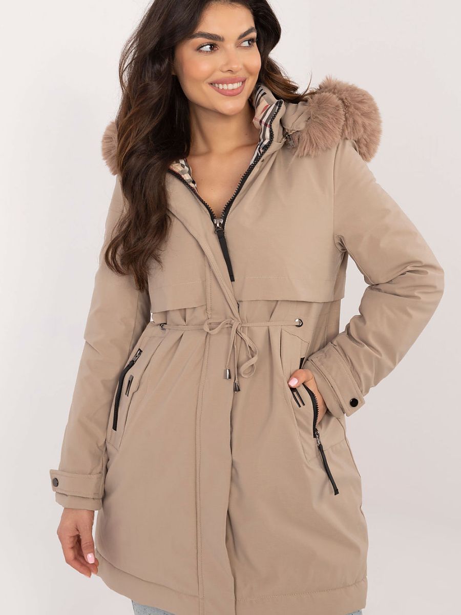 Belted Quilted Hooded Jacket