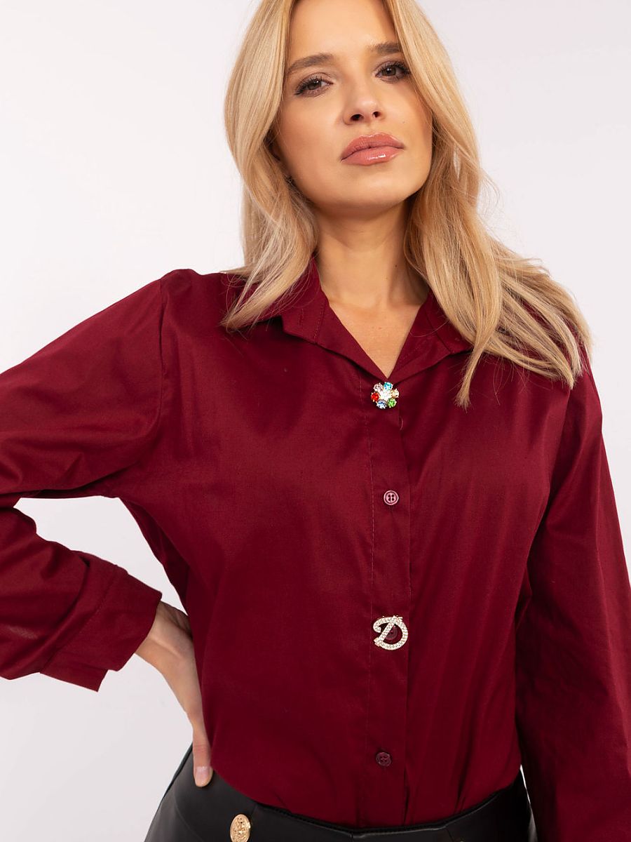 Italy Moda Langarm Hemd – rot
