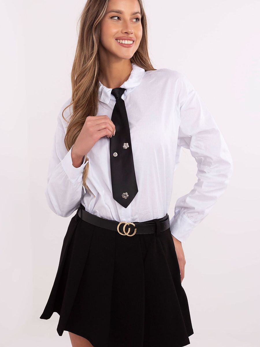 Italy Moda Langarm Hemd – weiß