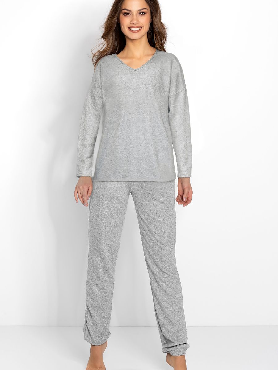 Lace-Trimmed Viscose Pyjama Set