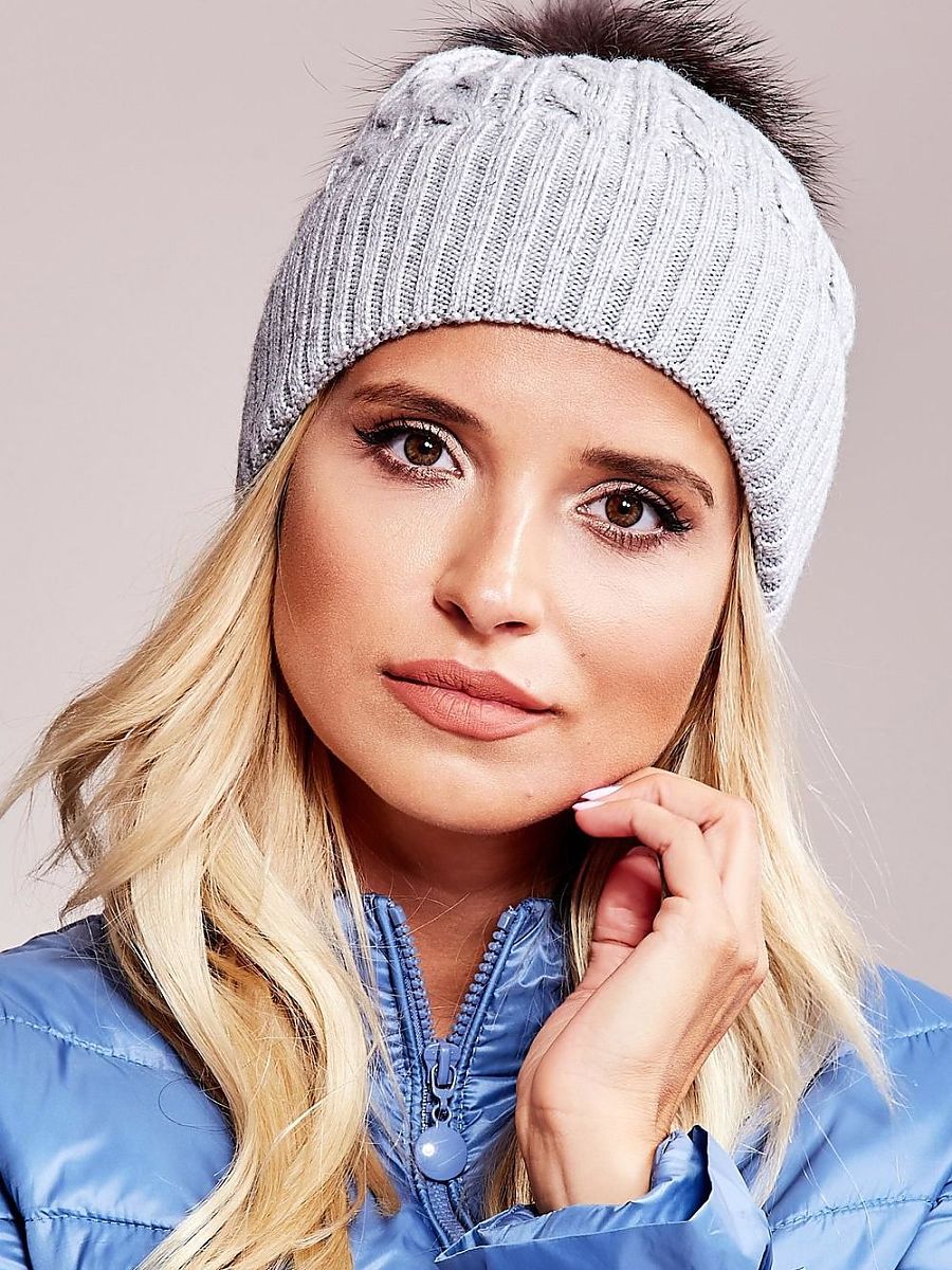 Cashmere-Blend Pompom Beanie