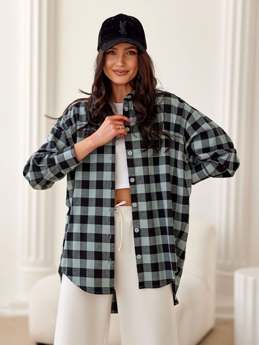 Long sleeve shirt model 208507 Roco Fashion - S/M - Multicolor
