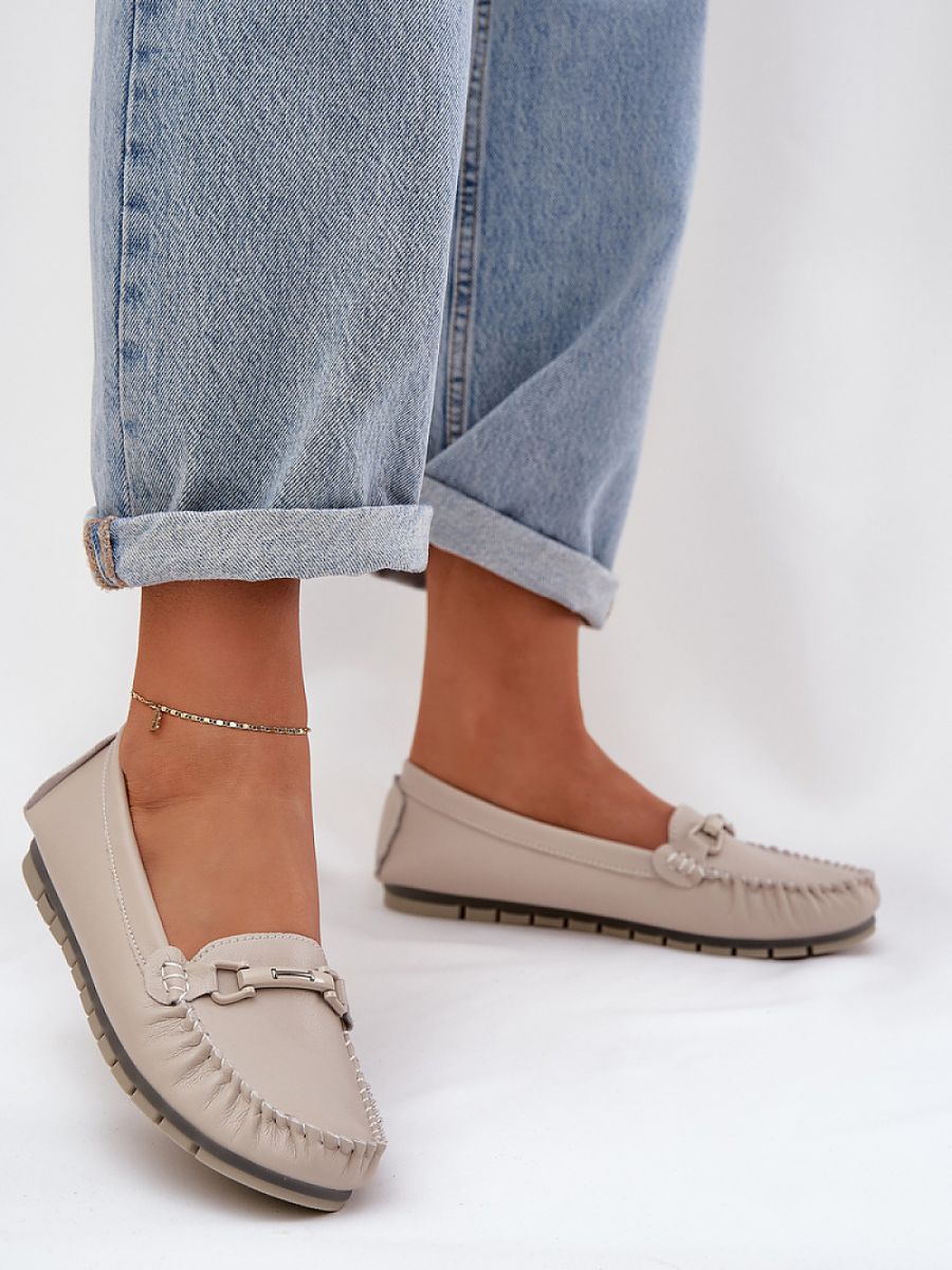 Ornament-Detail Soft Moccasins