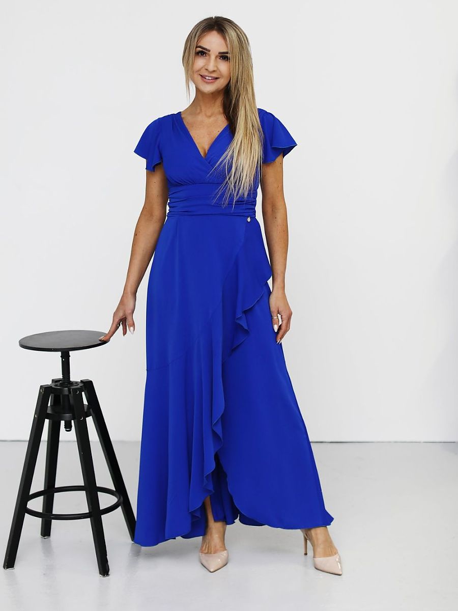 Jersa Langes Kleid – blau