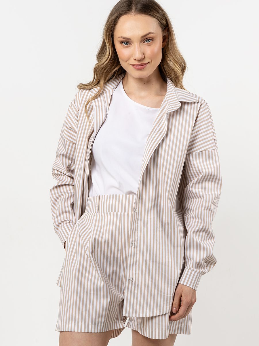 awama Langarm Hemd – beige