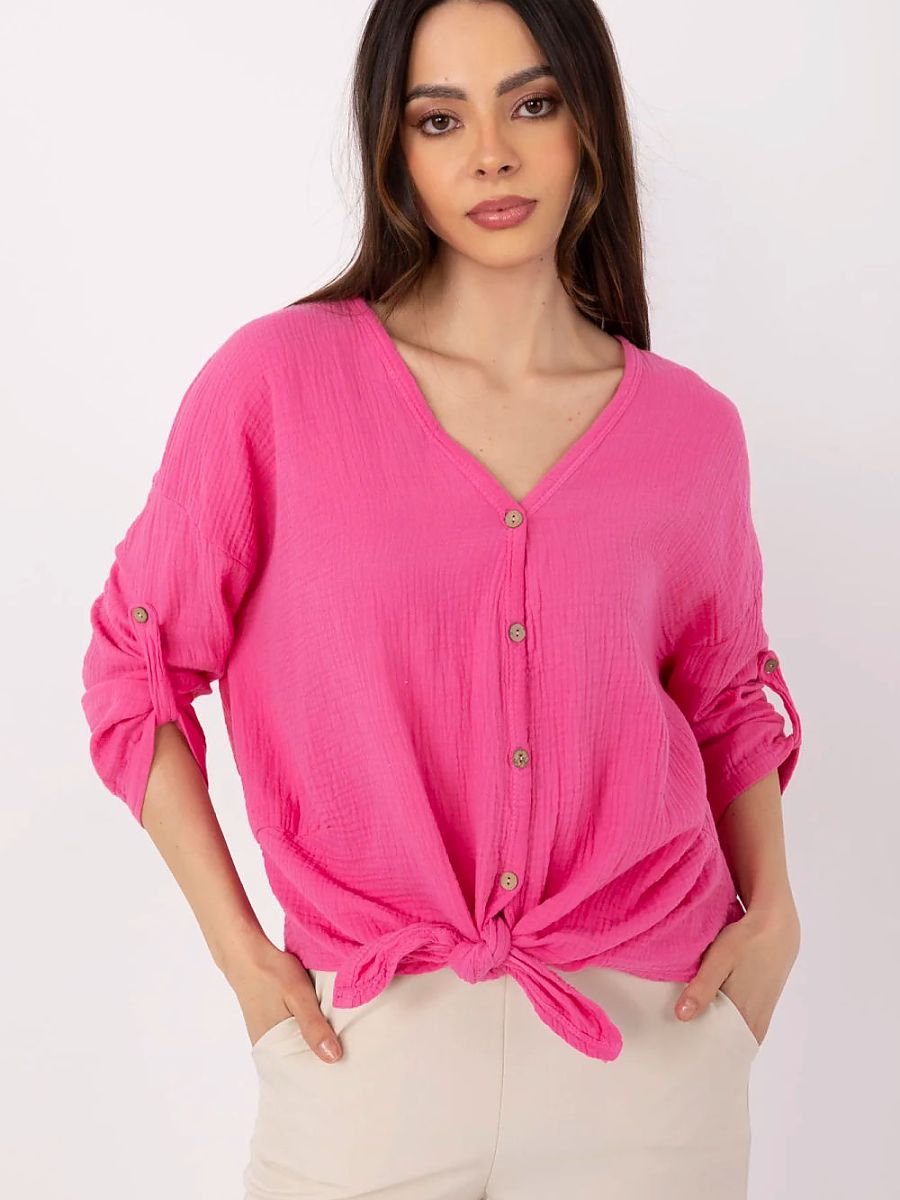 Italy Moda Damen Hemd – rosa