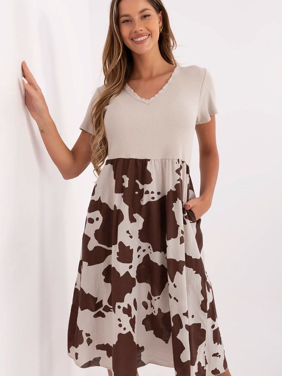 Italy Moda Alltagskleid – beige