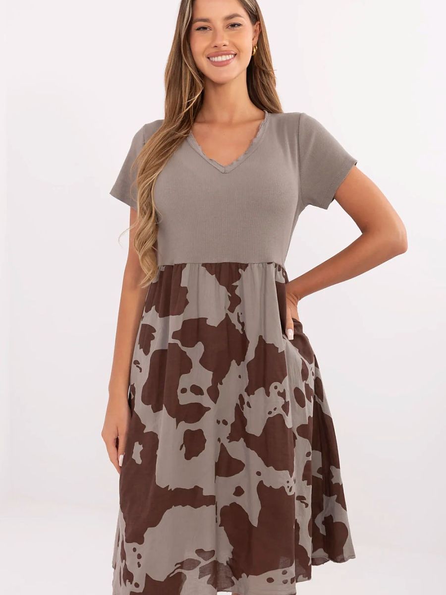 Italy Moda Alltagskleid – beige