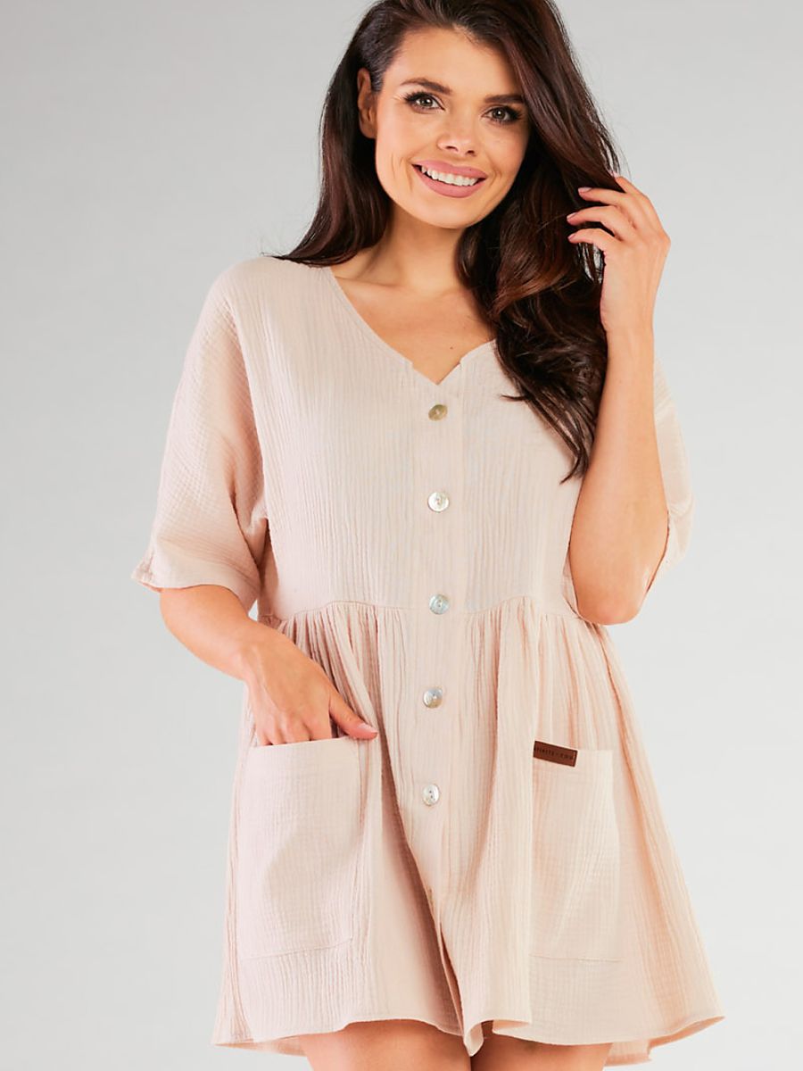 Infinite You Alltagskleid – beige