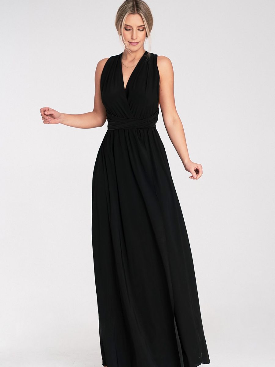 Figl Langes Kleid – schwarz