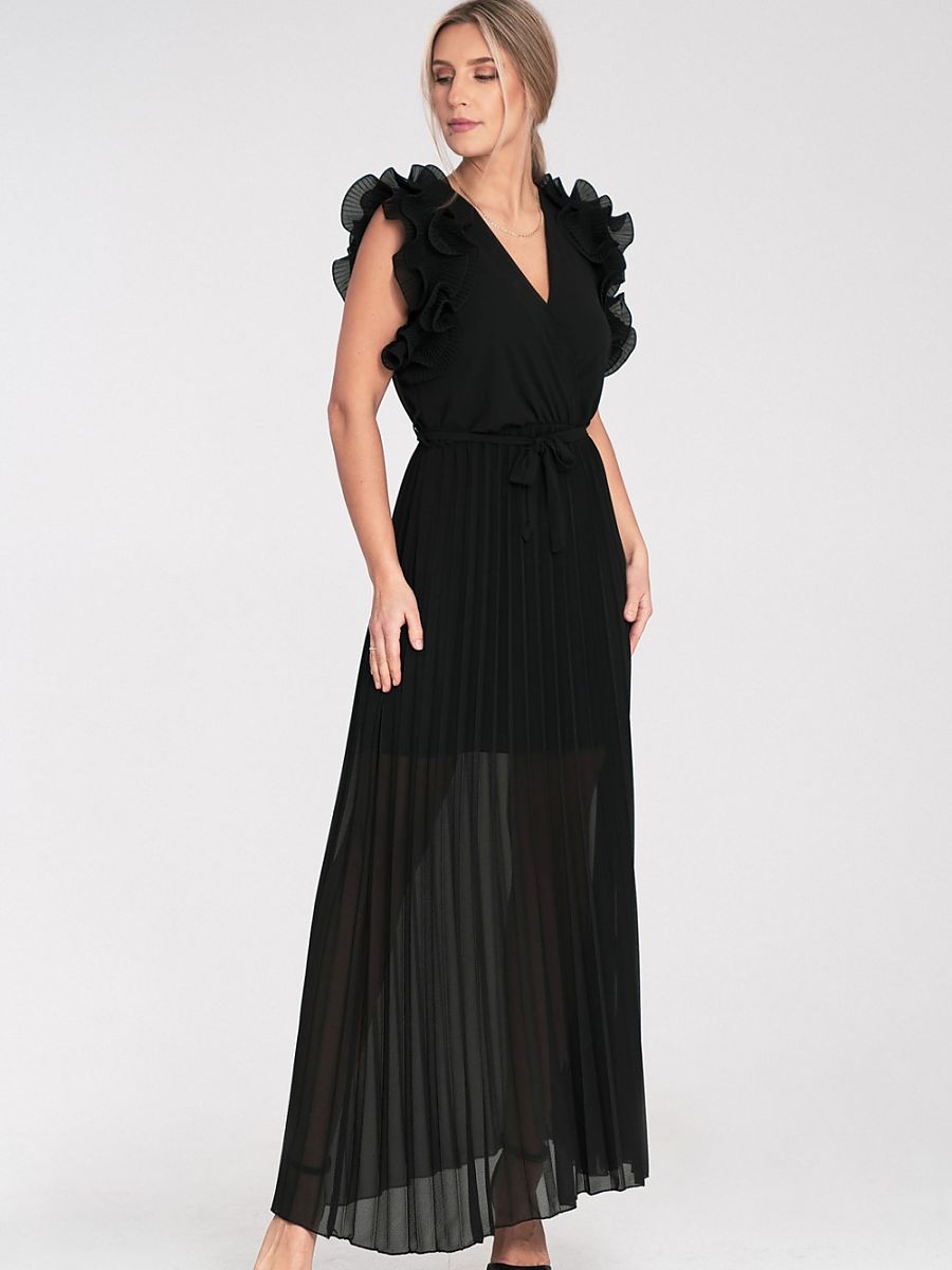 Figl Langes Kleid – schwarz