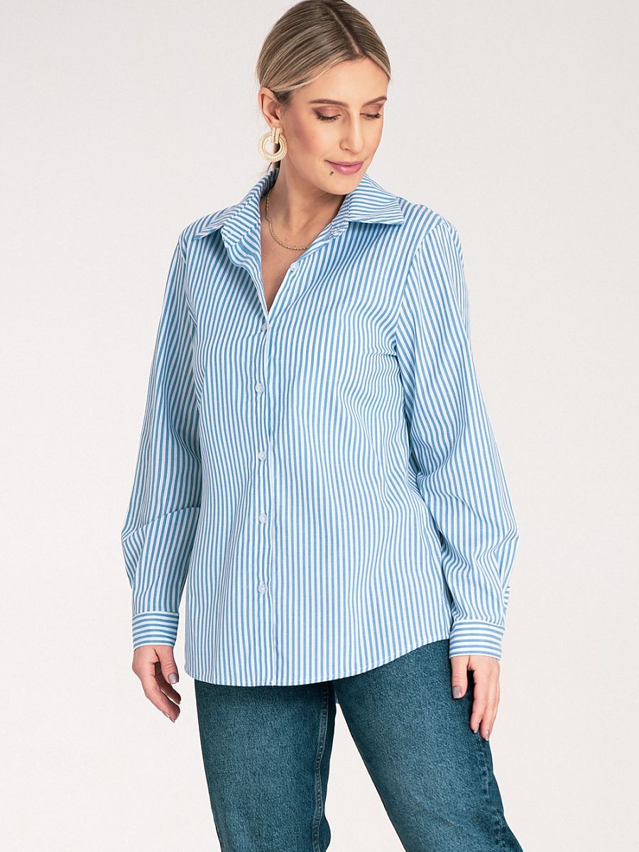 Figl Langarm Hemd – blau
