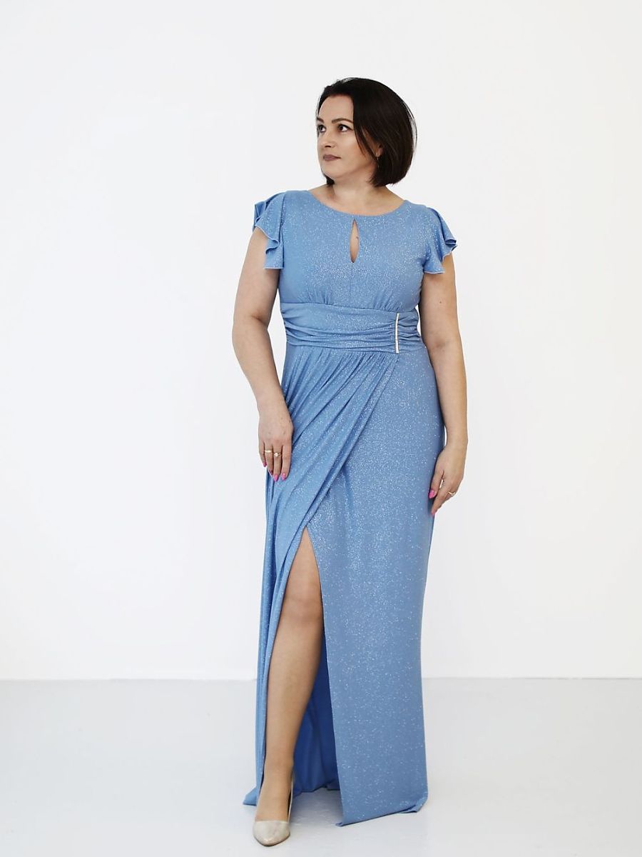 Jersa Langes Kleid – blau