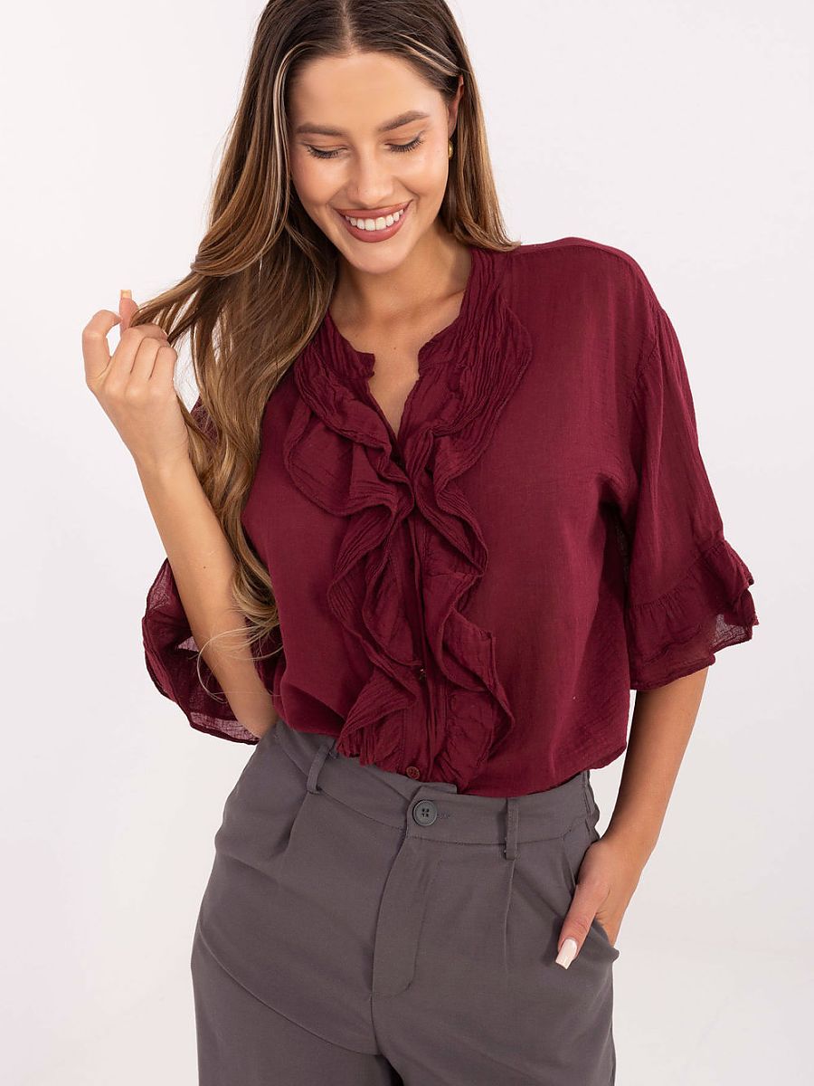 Italy Moda Damen Hemd – rot