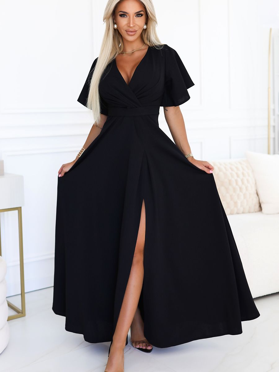 Numoco Langes Kleid – schwarz