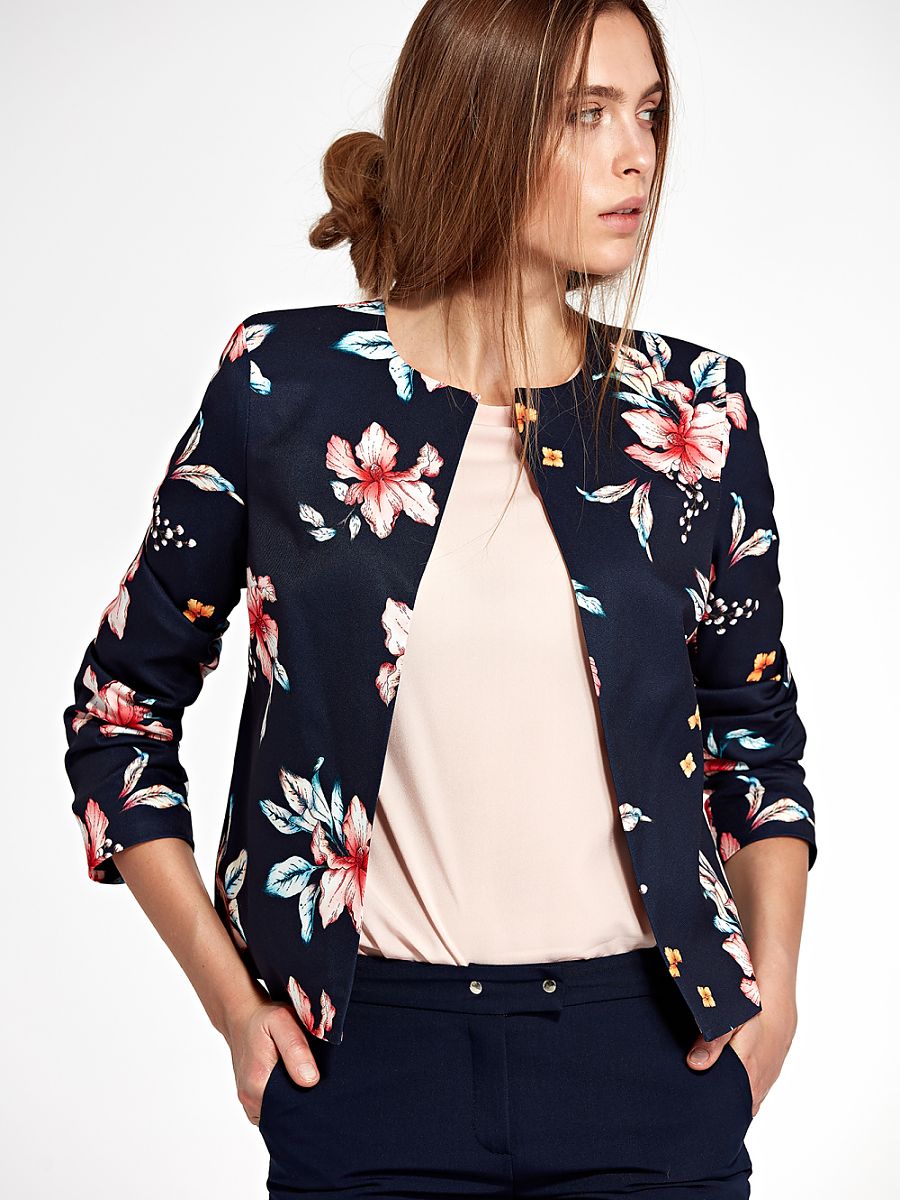 Floral Pattern Short Jacket