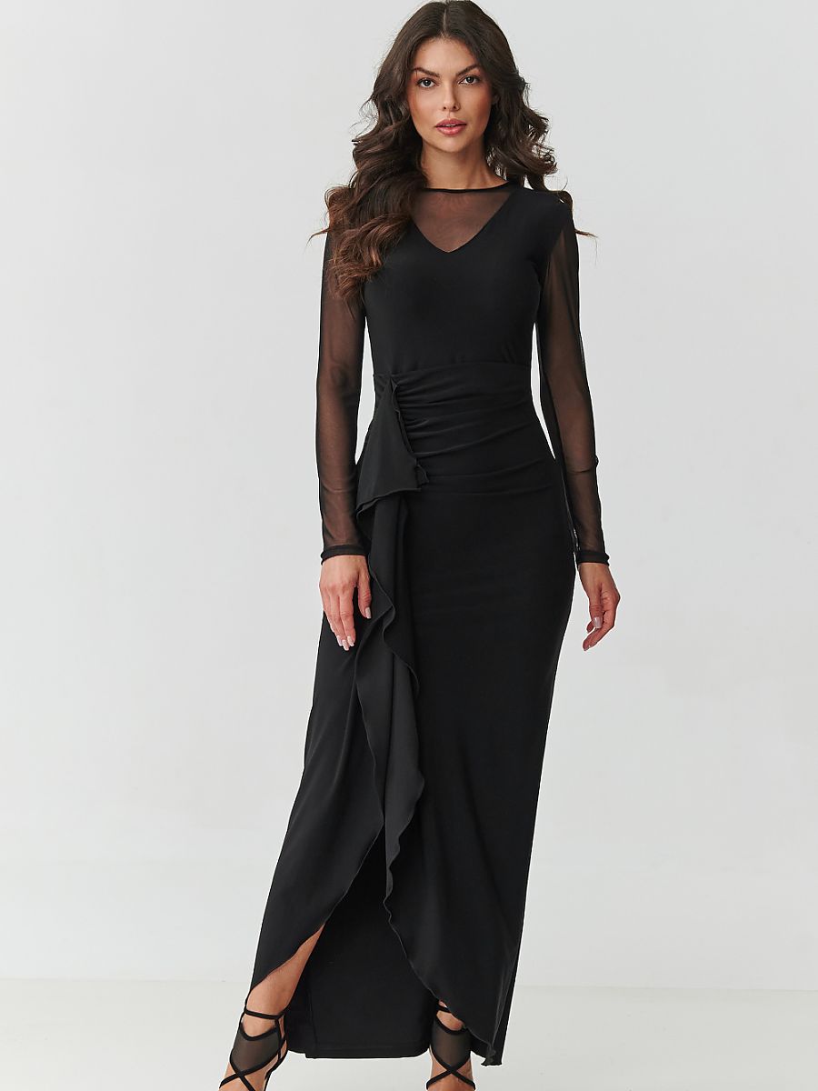 Makadamia Langes Kleid – schwarz