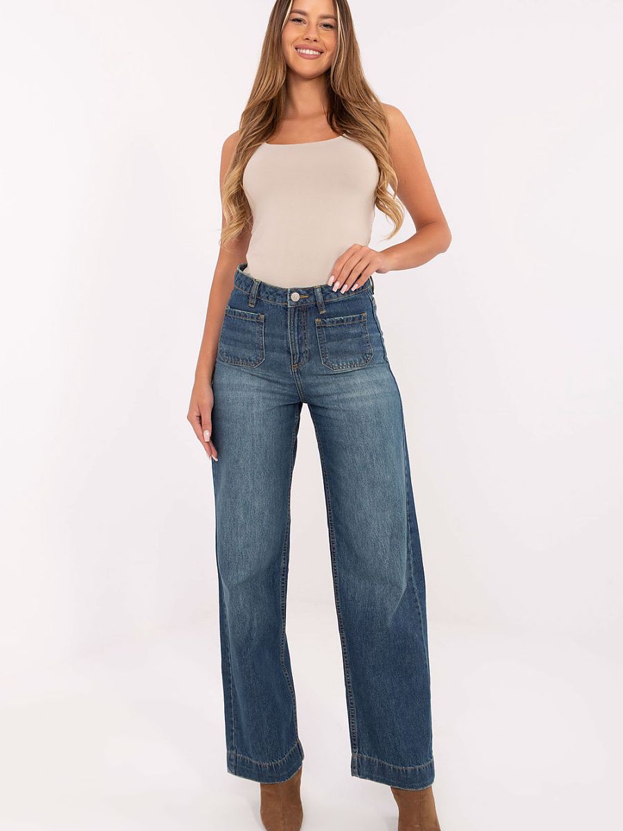 Patch-Pocket High-Rise Jeans