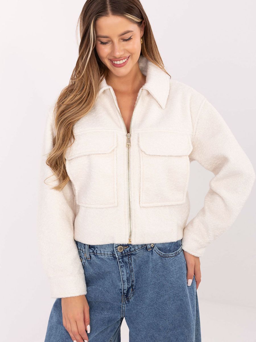 Textured Faux-Fur Short Jacket