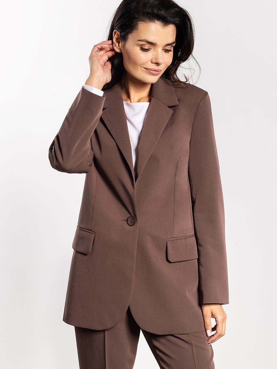 Single-Button Loose-Fit Blazer