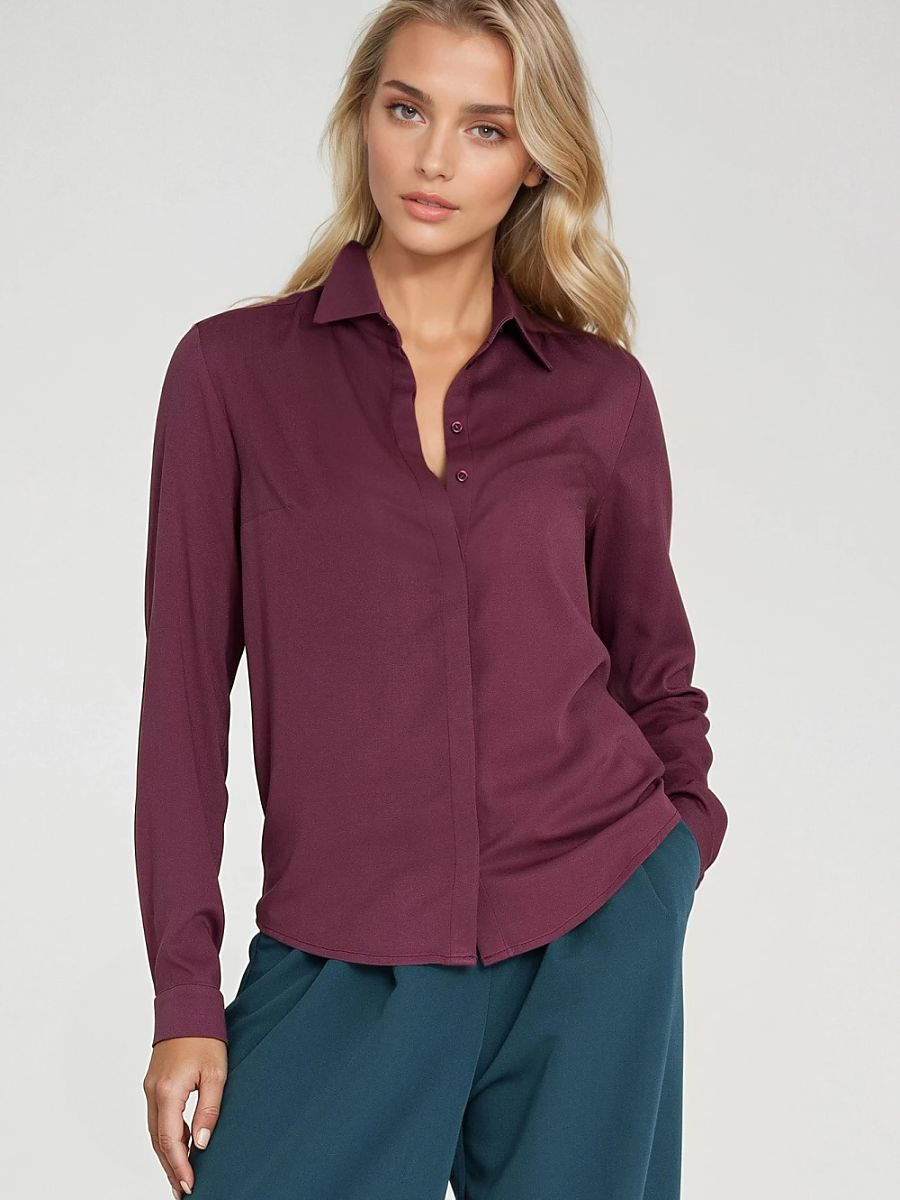 Nife Langarm Hemd – violett