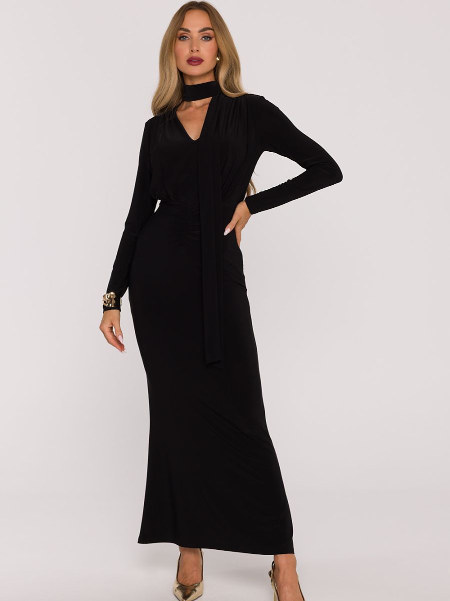 Moe Langes Kleid – schwarz