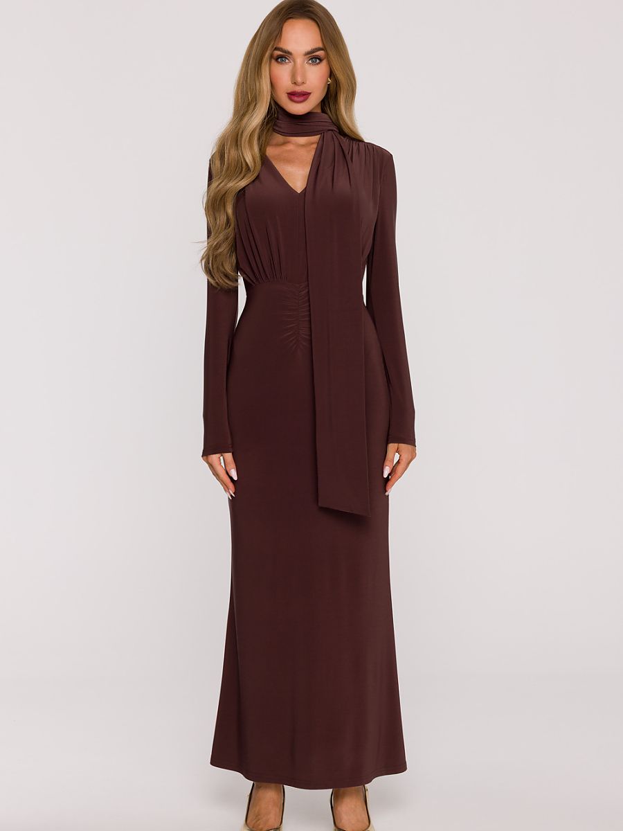 Moe Langes Kleid – braun