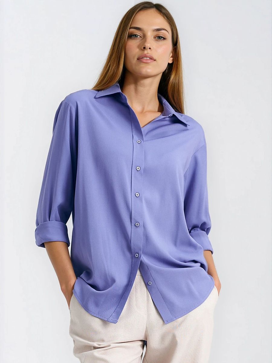 Long sleeve shirt model 221214 Nife - 36 - Violet