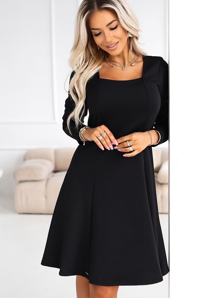 Square-Neck A-Line Dress