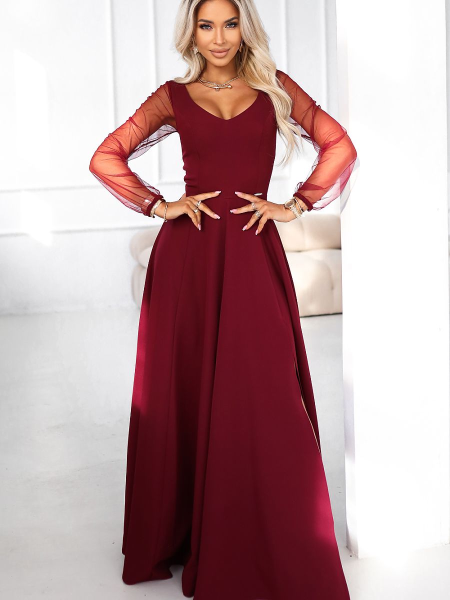 Numoco Langes Kleid – rot