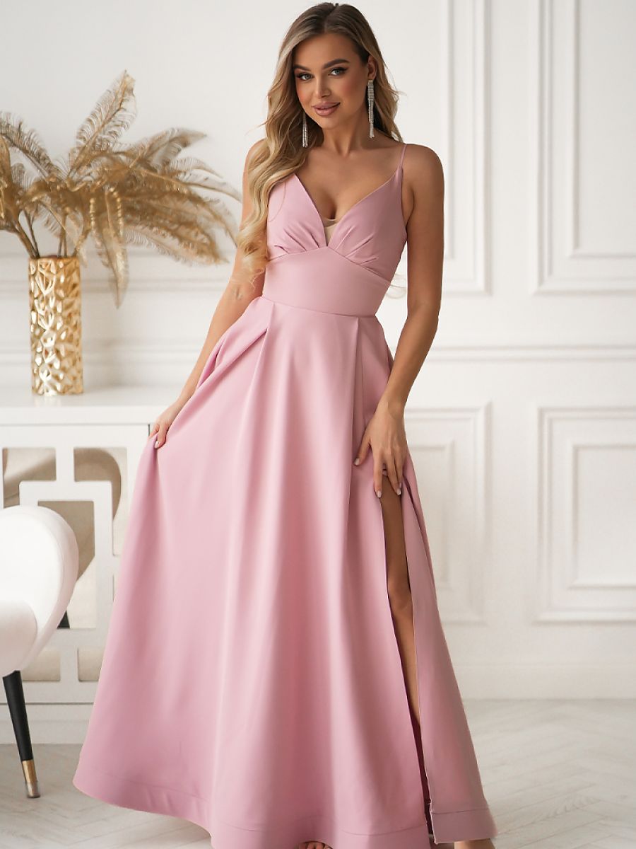Bicotone Langes Kleid – rosa