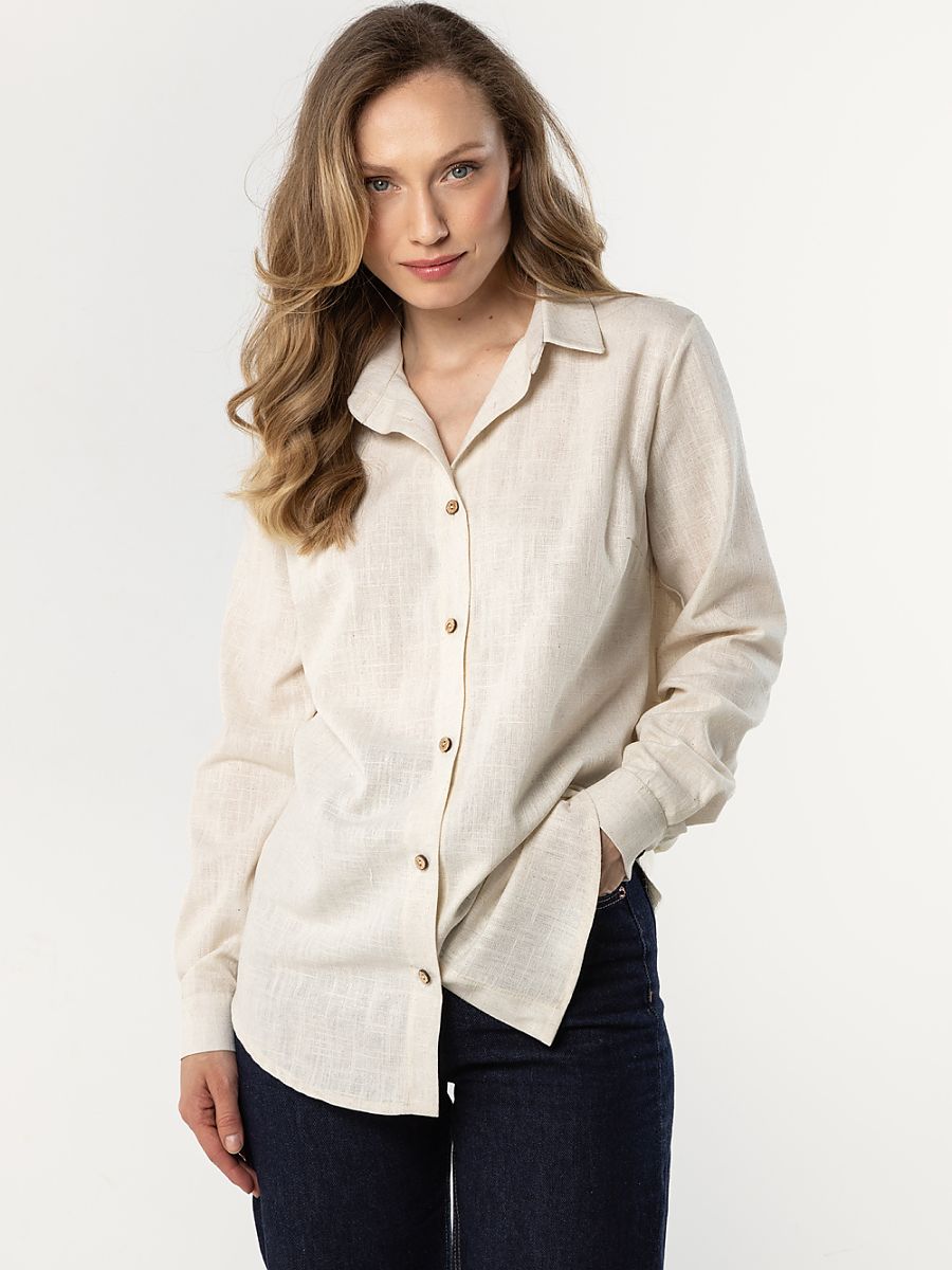 awama Langarm Hemd – beige