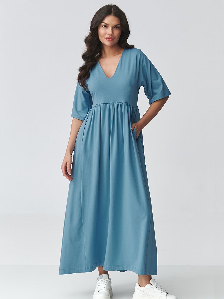 Makadamia Alltagskleid – blau