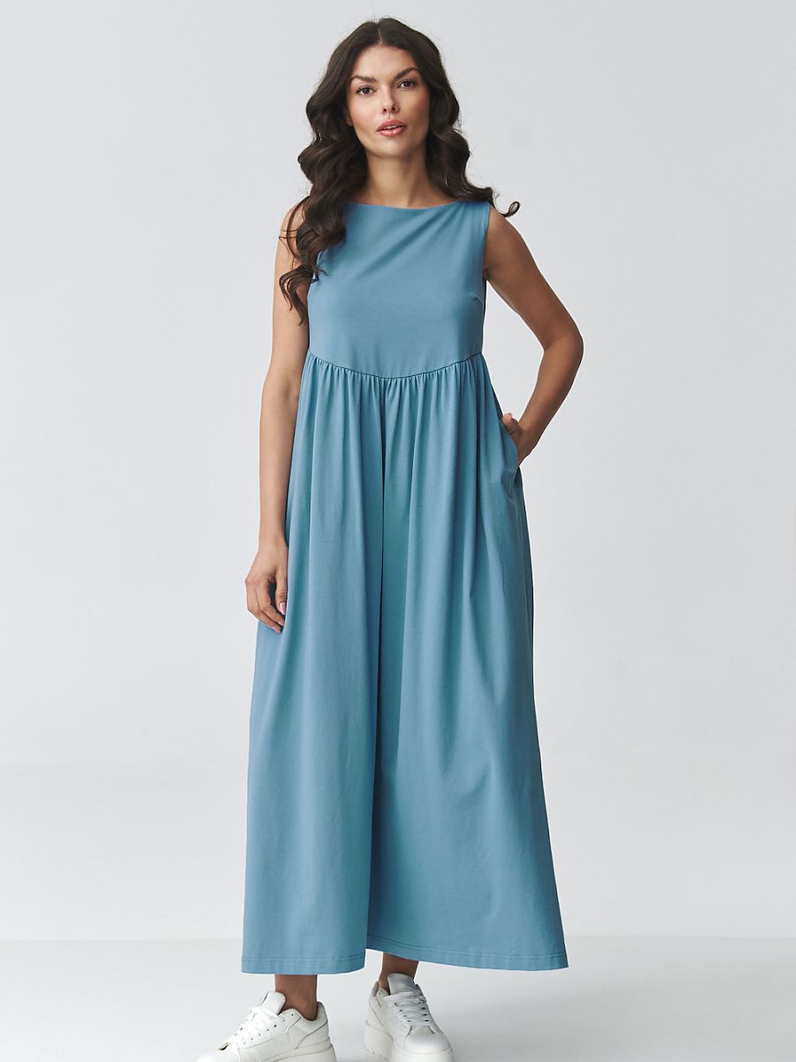 Makadamia Alltagskleid – blau