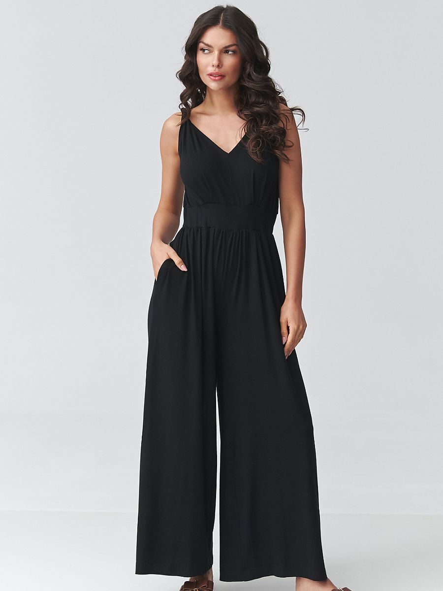 Makadamia Overall – schwarz