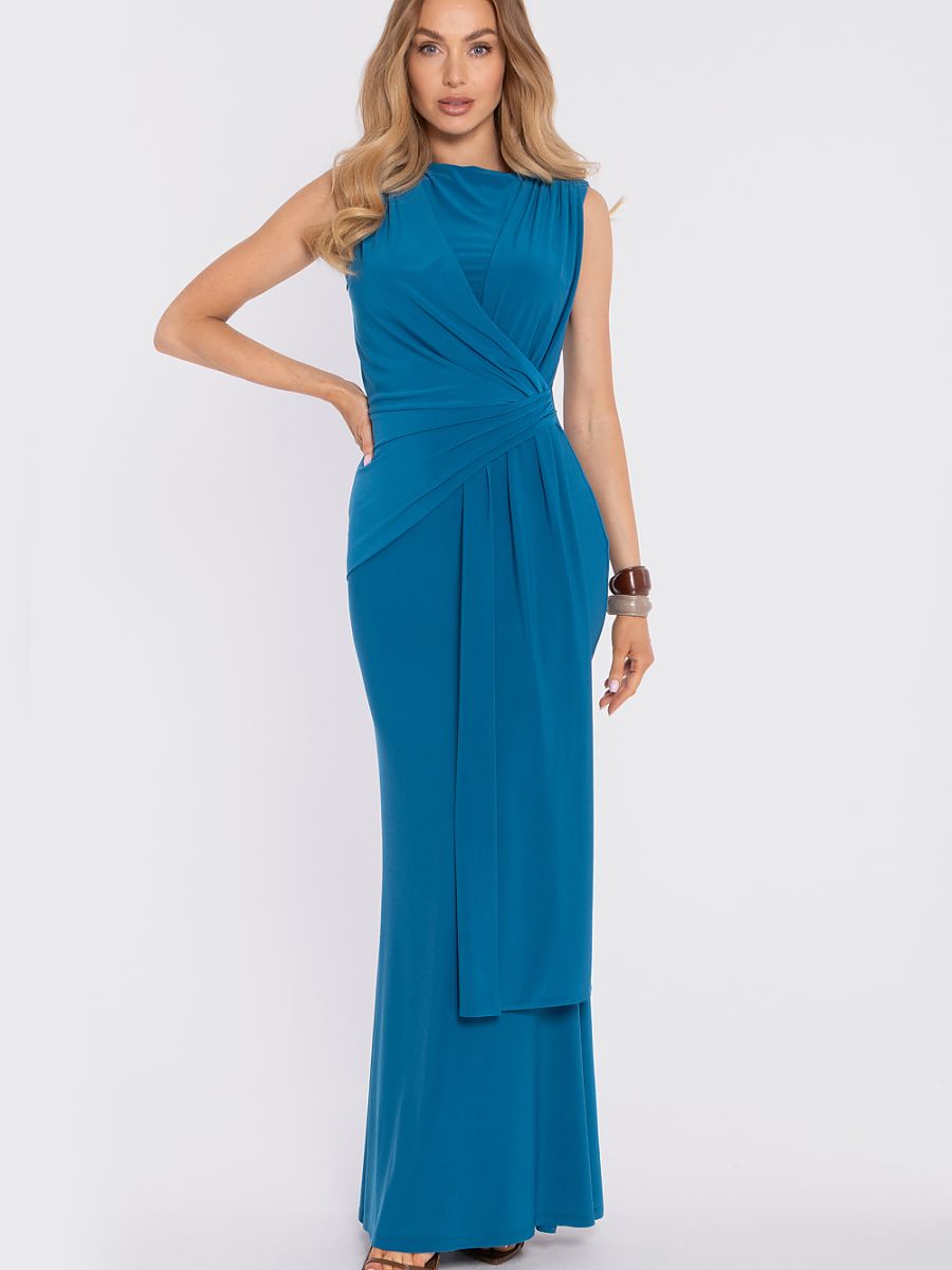 Moe Langes Kleid – blau