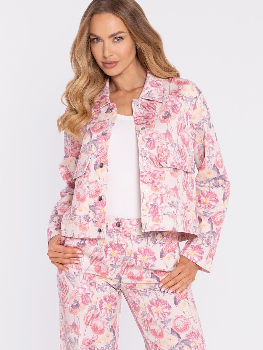 Multicolour Stretch-Blend Jacket