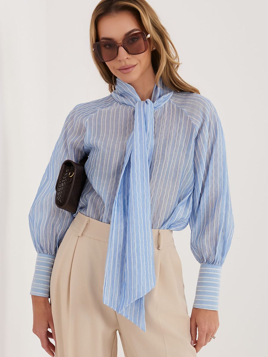 Long sleeve shirt model 226438 Italy Moda - ONE-SIZE-FITS-ALL - Blue